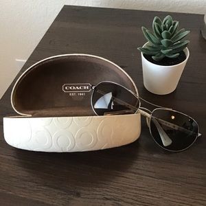 White Coach Sunglasses